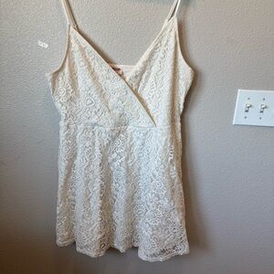 Mossimo Supply Co. Cream Wrap Sundress